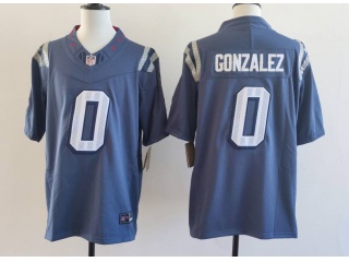 New England Patriots #0 Christian Gonzalez Rivalries Limited Jersey Navy