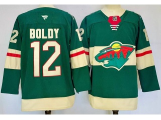 Fanatics Minnesota Wild #12 Matt Boldy Jersey Green
