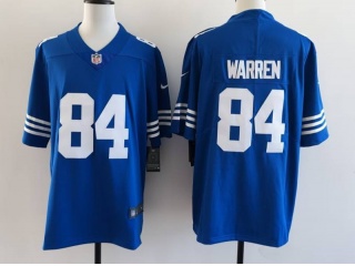 Indianapolis Colts #84 Tyler Warren New Style Limited Jersey Blue