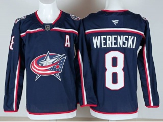 Fanatics Columbus Blue Jackets #8 Zach Werenski Jersey Navy Blue