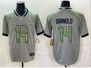 Seattle Seahawks #14 Sam Darnold Rivalry Vapor F.U.S.E. Limited Jersey Gray