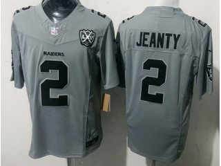 Las Vegas Raiders #2 Ashton Jeanty F.U.S.E. Limited Jersey Gray