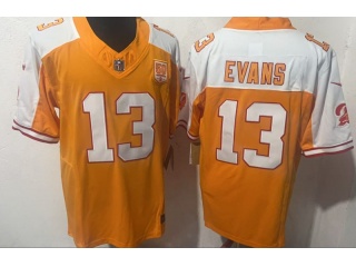 Tampa Bay Buccaneers #13 Mike Evans with White Shoulders Vapor F.U.S.E. Limited Jersey Orange