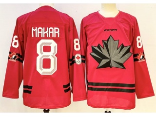 Team Canada #8 Cale Makar 2026 Winter Olympics Jersey Red