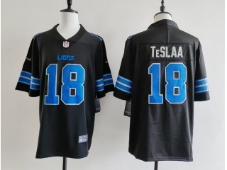Detroit Lions #18 Isaac TeSlaa Vapor F.U.S.E. Limited Jersey Black