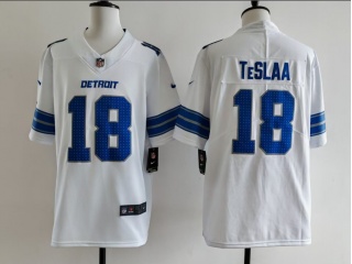 Detroit Lions #18 Isaac TeSlaa Vapor F.U.S.E. Limited Jersey White