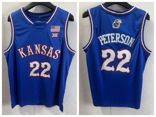 Kansas Jayhawks #22 Darryn Peterson Jersey Blue