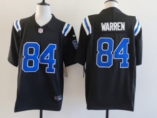 Indianapolis Colts #84 Tyler Warren Throwback Limited Jersey Black