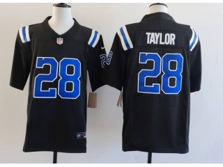 Indianapolis Colts #28 Jonathan Taylor Throwback Limited Jersey Black