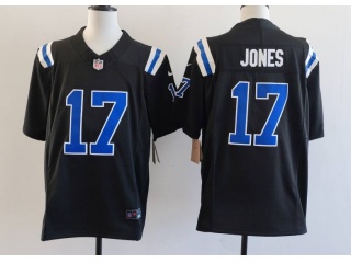 Indianapolis Colts #17 Daniel Jones Throwback Limited Jersey Black