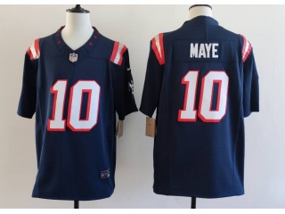 New England Patriots #10 Drake Maye Throwback Limited Jersey Navy