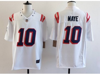 New England Patriots #10 Drake Maye Throwback Limited Jersey White