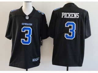 Dallas Cowboys #3 George Pickens with Blue Number Fashion Limited Jersey Black