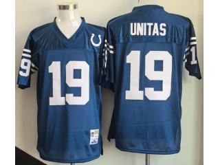 Indianapolis Colts #19 Johnny Unitas Throwback Jersey Blue