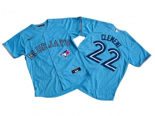 Toronto Blue Jays #22 Ernie Clement Cool Base Jersey Light Blue