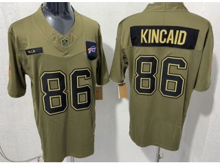 Buffalo Bills #86 Dalton Kincaid 2025 Salute to Service Limited Jersey Green