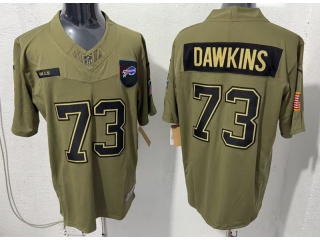 Buffalo Bills #73 Dion Dawkins 2025 Salute to Service Limited Jersey Green