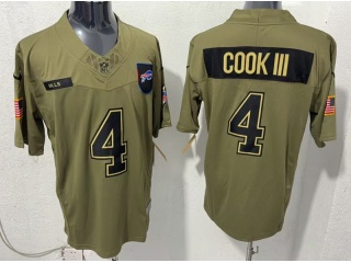 Buffalo Bills #4 James Cook III 2025 Salute to Service Limited Jersey Green