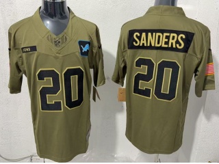 Detroit Lions #20 Barry Sanders 2025 Salute to Service Limited Jersey Green