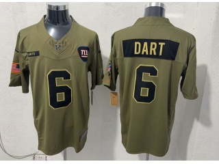 New York Giants #6 Jaxson Dart 2025 Salute to Service Limited Jersey Green