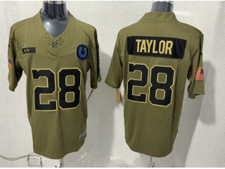 Indianapolis Colts #28 Jonathan Taylor 2025 Salute to Service Limited Jersey Green