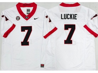 Georgia Bulldogs #7 Lawson Luckie F.U.S.E Limited Jersey White
