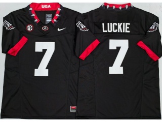 Georgia Bulldogs #7 Lawson Luckie 100th Anniversary F.U.S.E Limited Jersey Black