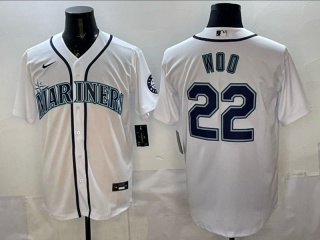 Seattle Mariners #22 Bryan Woo Cool Base Jersey White