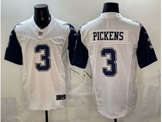 Dallas Cowboys #3 George Pickens Color Rush Limited Jersey White