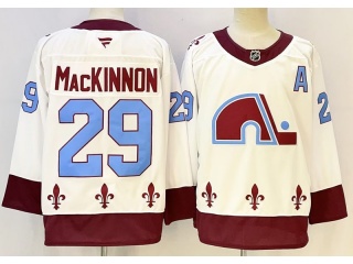 Fanatics Colorado Avalanche #29 Nathan MacKinnon Retro Jersey White