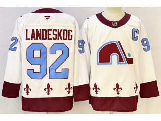 Fanatics Colorado Avalanche #92 Gabriel Landeskog Retro Jersey White