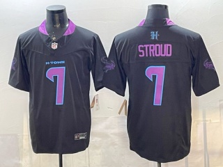 Houston Texans #7 C.J. Stroud 2025 DJ Screw H-Town Special Jersey Black/Purple