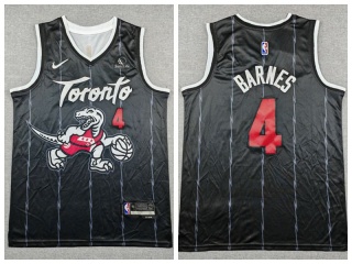 Toronto Raptors #4 Scottie Barnes 2025-26 City Edition Jersey Black