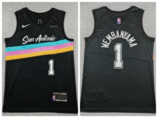 San Antonio Spurs #1 Victor Wembanyama 2025-26 City Edition Jersey Black