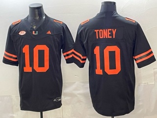 Miami Hurricanes #10 Malachi Toney F.U.S.E Limited Jersey Black