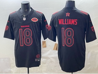 Chicago Bears x Stranger Things #18 Caleb Williams 2026 F.U.S.E Limited Jersey Black