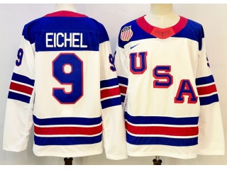 Team USA #9 Jack Eichel 2026 Winter Olympics Jersey White
