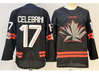 Team Canada #17 Macklin Celebrini 2026 Winter Olympics Jersey Black