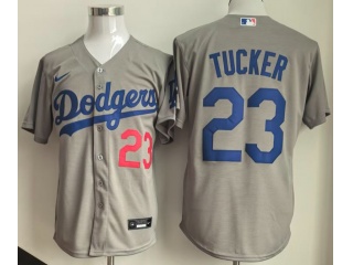 Los Angeles Dodgers #23 Kyle Tucker Players Limited Jersey Gray