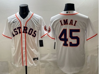 Houston Astros #45 Tatsuya Imai Cool Base Jersey White