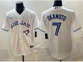 Toronto Blue Jays #7 Kazuma Okamoto Cool Base Jersey White