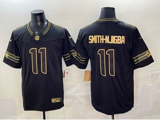 Seattle Seahawks #11 Jaxon Smith-Njigba Limited Jersey Black Golden