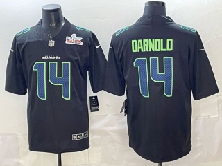 Seattle Seahawks #14 Sam Darnold Super Bowl Limited Jersey Black