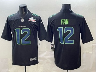 Seattle Seahawks #12 Fan Super Bowl Limited Jersey Black