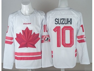 Team Canada #10 Nick Suzuki 2026 Winter Olympics Jersey White