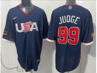 Team USA #99 Aaron Judge 2026 World Baseball Classic Jersey Navy