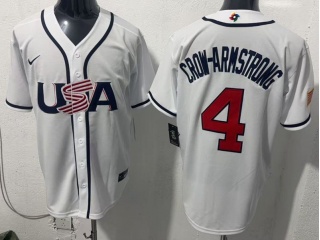 Team USA #4 Pete Crow-Armstrong 2026 World Baseball Classic Jersey White