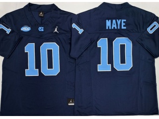 North Carolina #10 Drake Maye Limited Jersey Navy