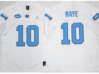 North Carolina #10 Drake Maye Limited Jersey White