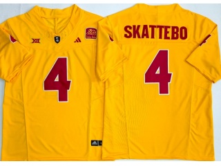 Arizona State Sun Devils #4 Cam Skattebo Jersey Yellow
